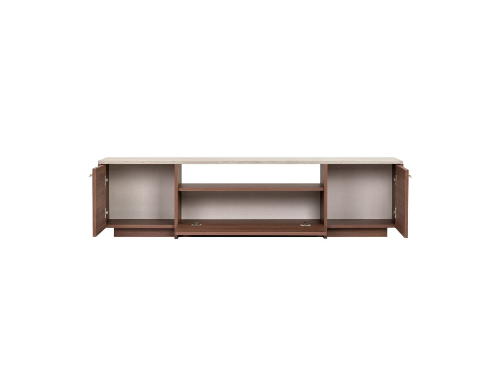 "Alvar" Wooden TV Stand - 180 x 35 x 46 cm - Travertine