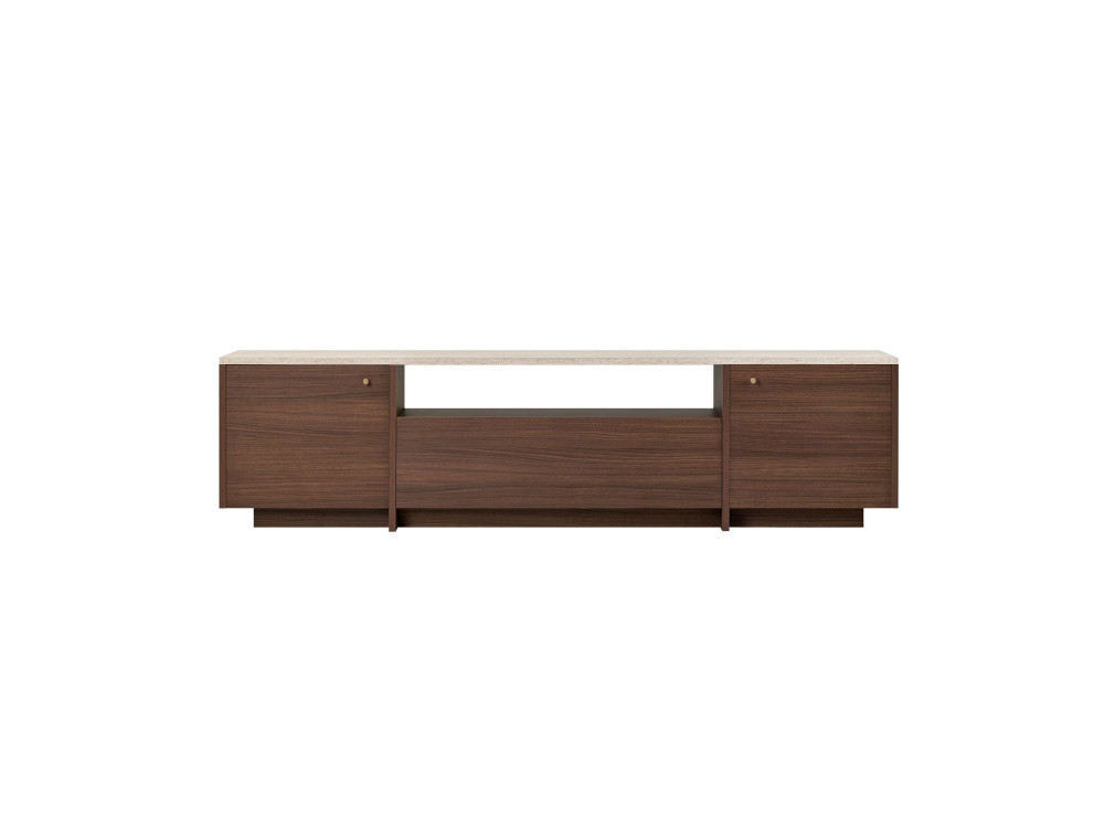 "Alvar" Wooden TV Stand - 180 x 35 x 46 cm - Travertine