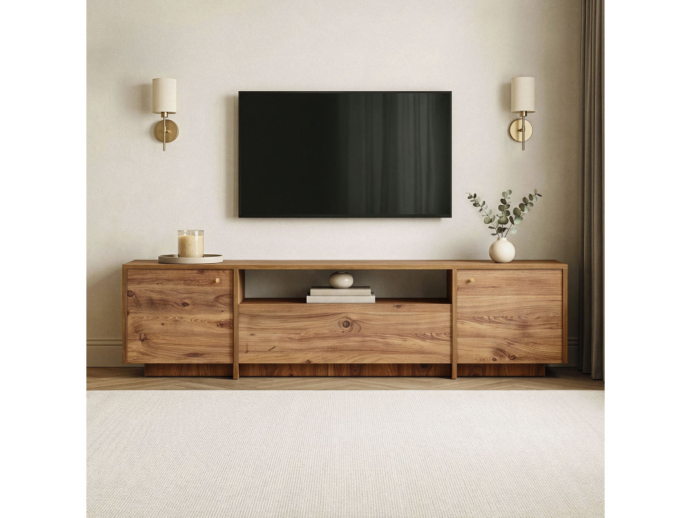 "Alvar" Wooden TV Stand - 180 x 35 x 46 cm - Atlantic Pine