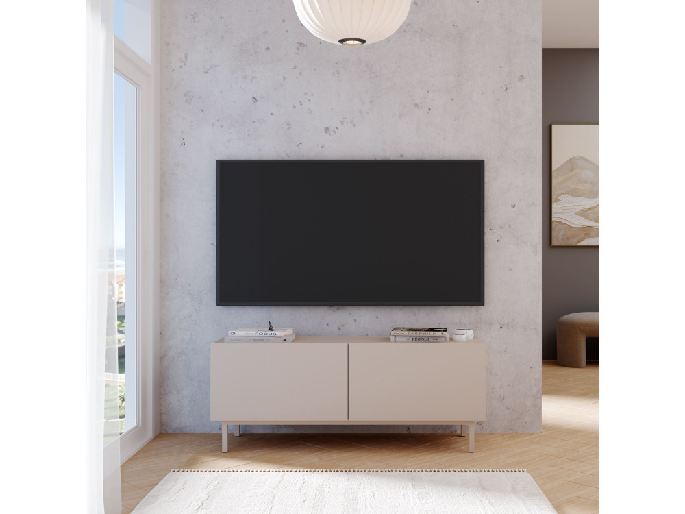 "Coast" Wooden TV Stand - 120 x 47.3 x 36.8 cm - Sand