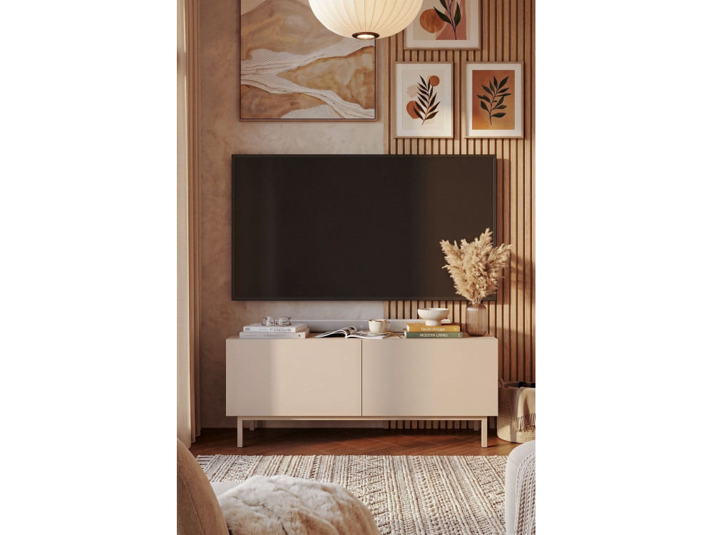 "Coast" Wooden TV Stand - 120 x 47.3 x 36.8 cm - Sand