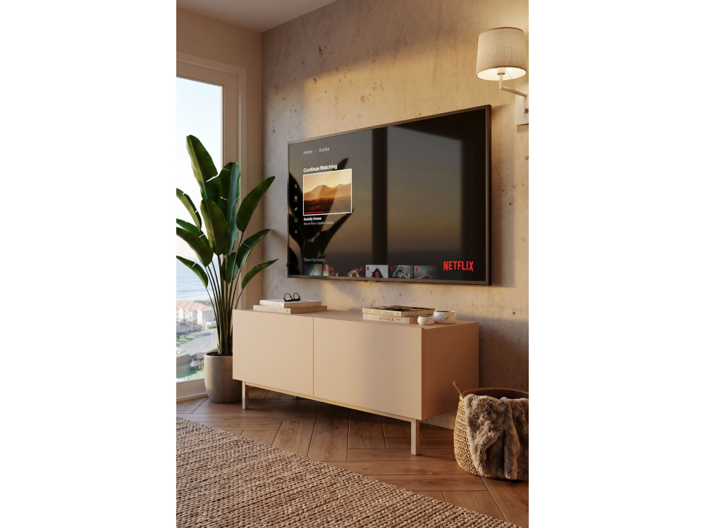 "Coast" Wooden TV Stand - 120 x 47.3 x 36.8 cm - Sand