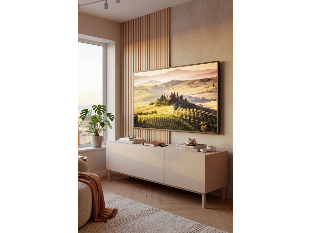 "Coast" Wooden TV Stand - 150 x 37 x 48 cm - Beige