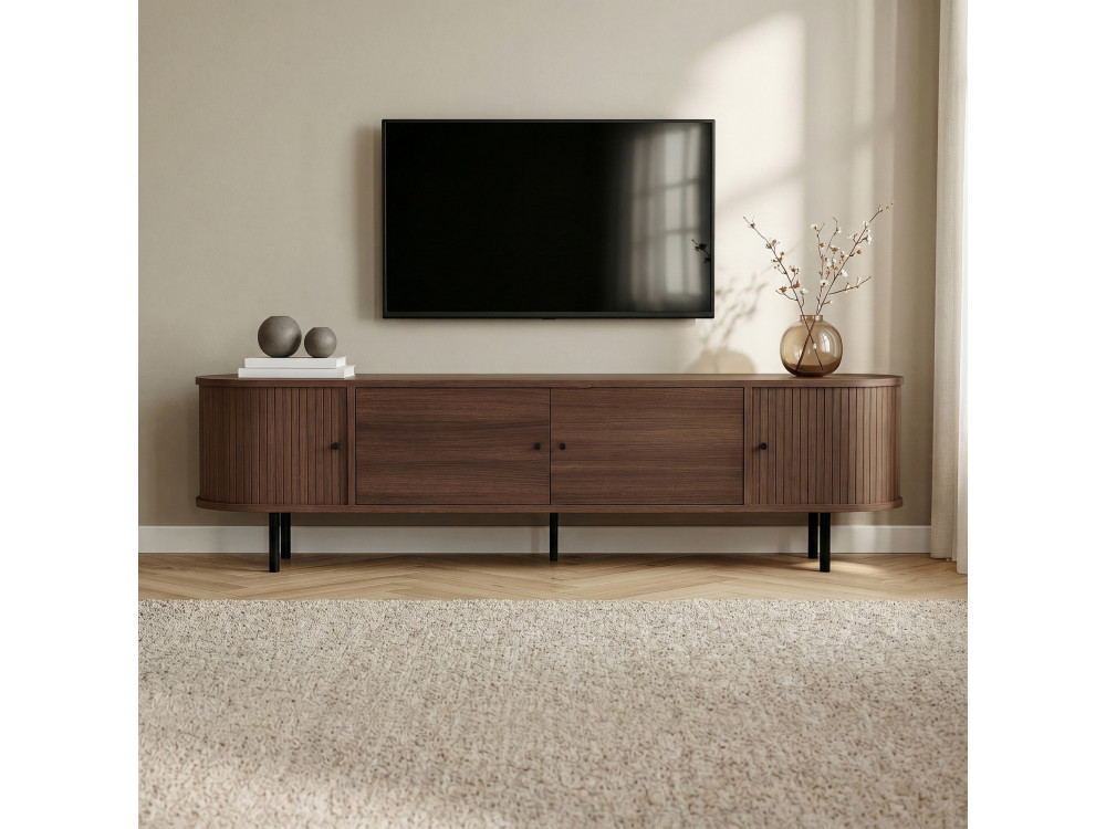 "Gentle" Wooden TV Stand - 180 x 40 x 47 cm - Brown