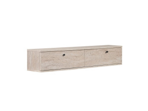 "Ligne 140" Wooden TV Stand - 140 x 25 x 25 cm - Travertine