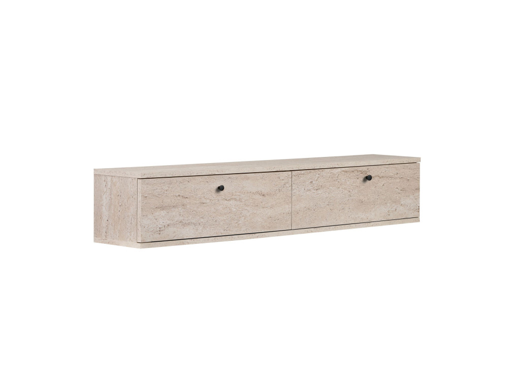 "Ligne 140" Wooden TV Stand - 140 x 25 x 25 cm - Travertine