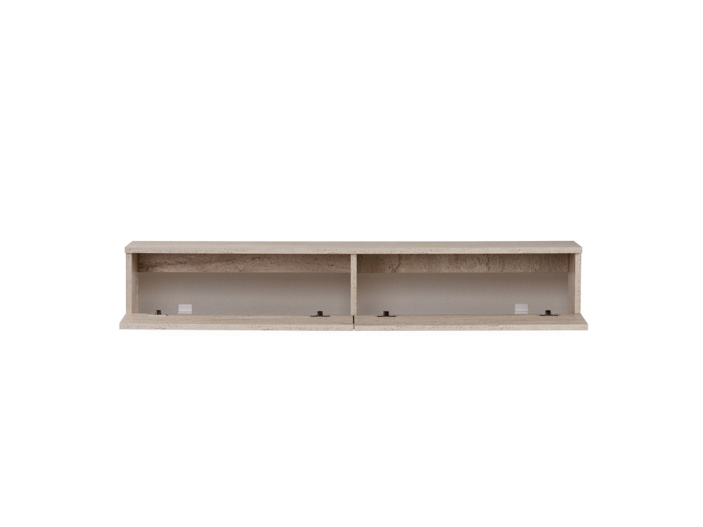 "Ligne 140" Wooden TV Stand - 140 x 25 x 25 cm - Travertine
