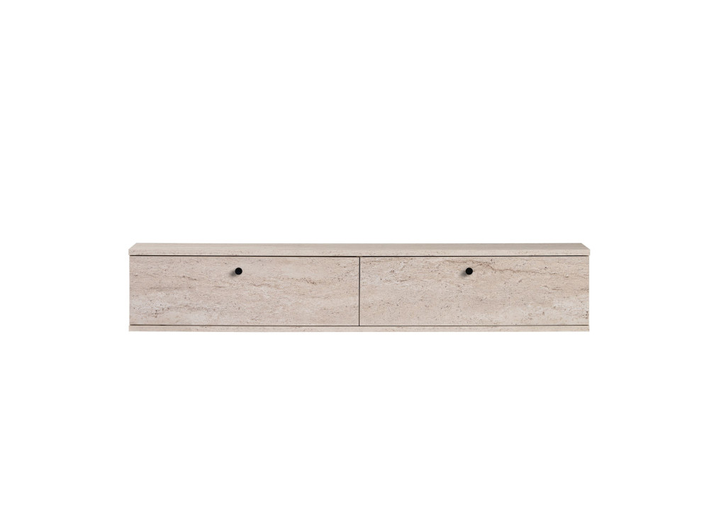 "Ligne 140" Wooden TV Stand - 140 x 25 x 25 cm - Travertine