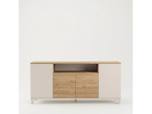 "Mood" Wooden Console Table - 180 x 44 x 82 cm - Beige