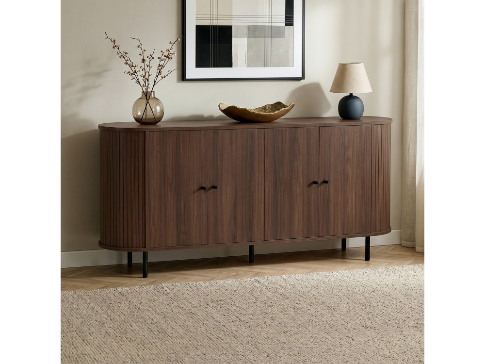 "Noble" Wooden Console Table - 180 x 40 x 80 cm - Brown