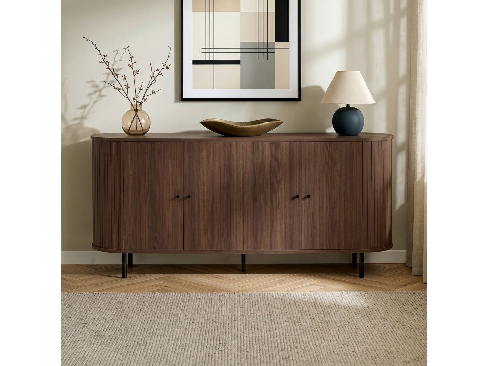 "Noble" Wooden Console Table - 180 x 40 x 80 cm - Brown