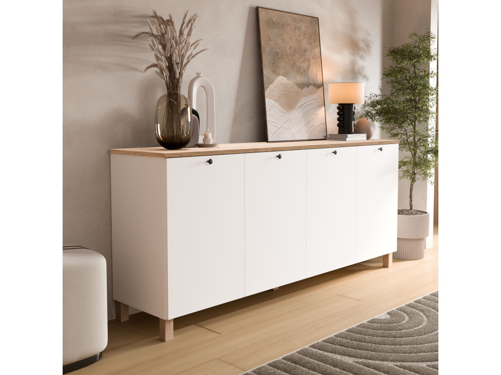 "Nord" Wooden Console Table - 180 x 42 x 80 cm - White