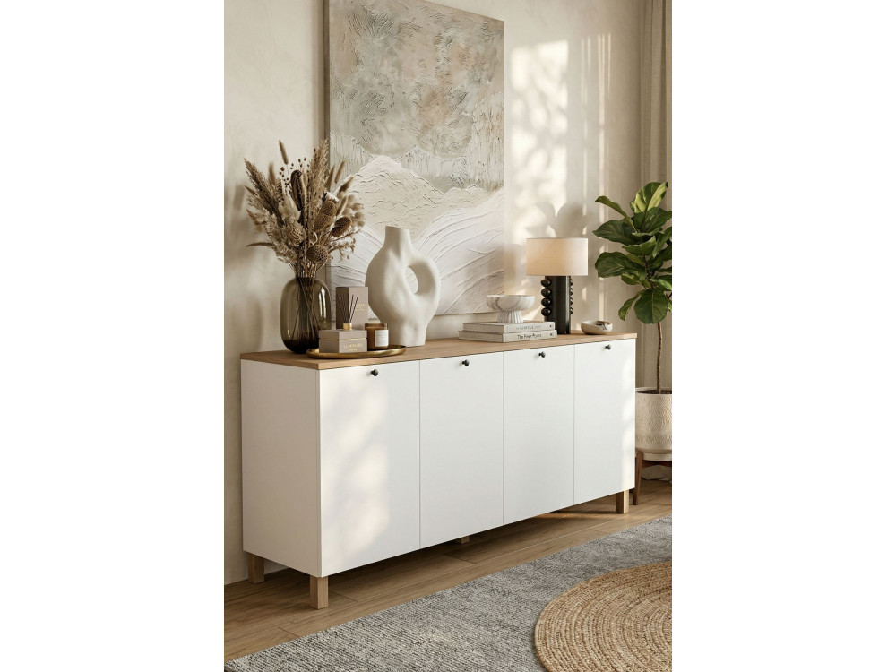 "Nord" Wooden Console Table - 180 x 42 x 80 cm - White