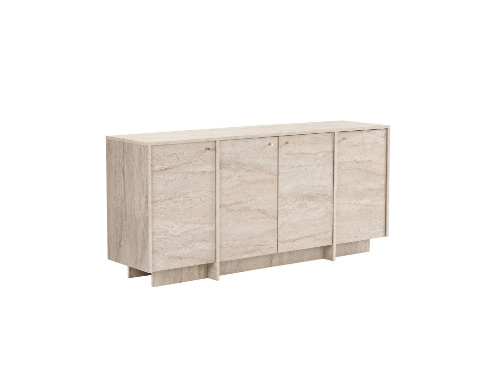 "Varen" Wooden Console Table - 180 x 45 x 82 cm - Travertine