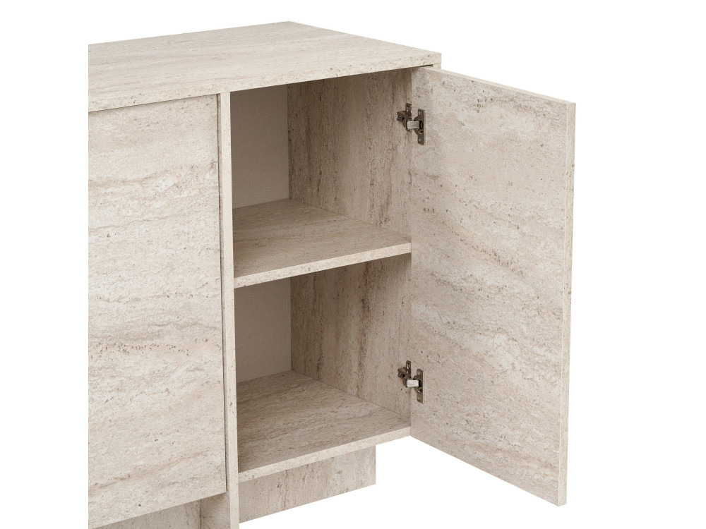 "Varen" Wooden Console Table - 180 x 45 x 82 cm - Travertine