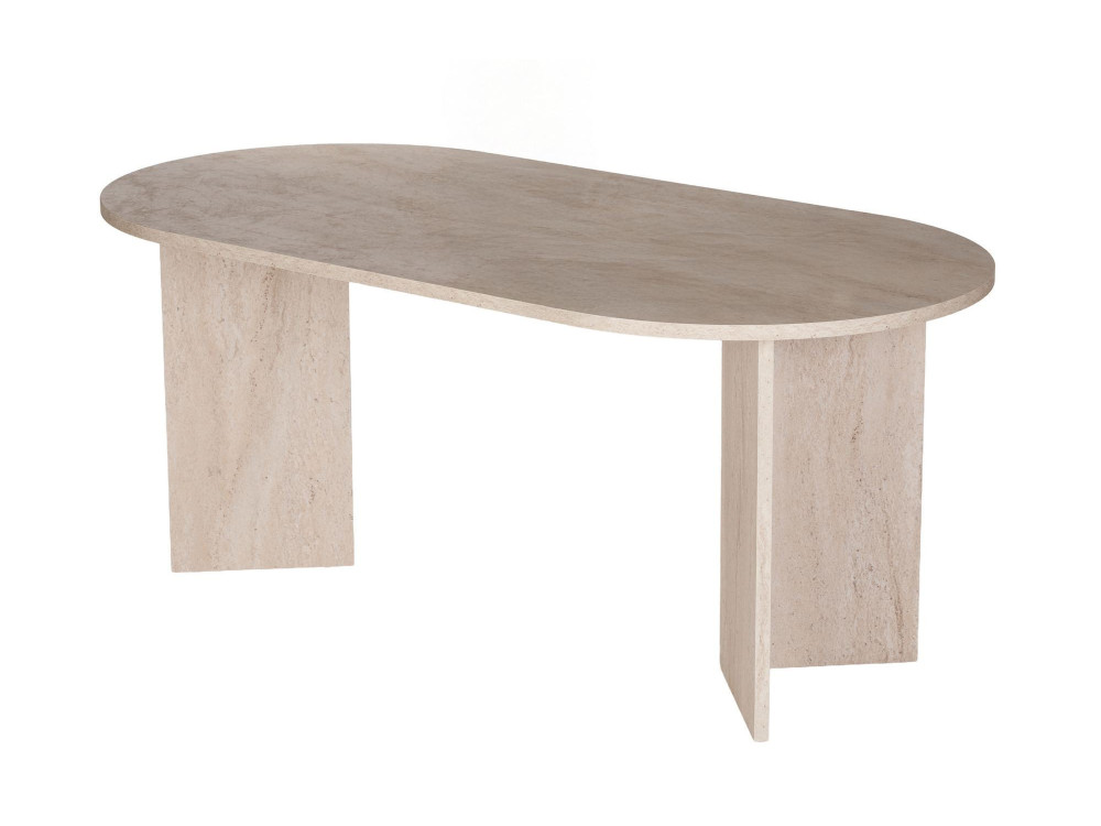 "Meridia 6" Wooden Dining Table and Chair Set (7 Pieces) - 180 x 75 x 90 cm - Green