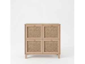 "Dune" Wooden Shoe Cabinet - 90 x 35 x 85 cm - Oak