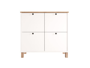 "Nord" Wooden Shoe Cabinet - 90 x 35 x 85 cm - White