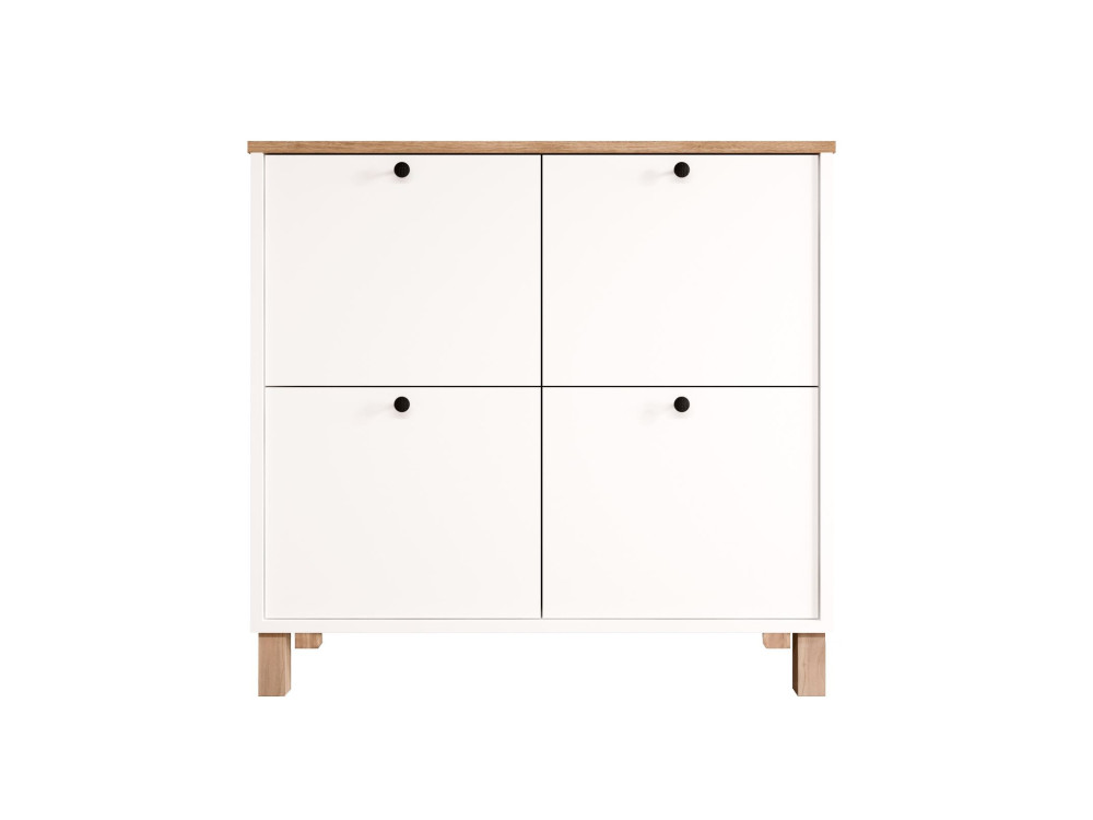 "Nord" Wooden Shoe Cabinet - 90 x 35 x 85 cm - White
