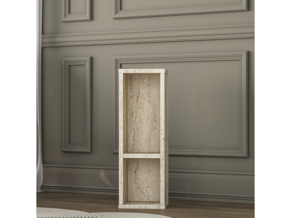 "AD108" Wooden Side Table - 20 x 18 x 60 cm - Travertine