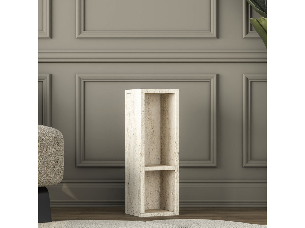 "AD108" Wooden Side Table - 20 x 18 x 60 cm - Travertine