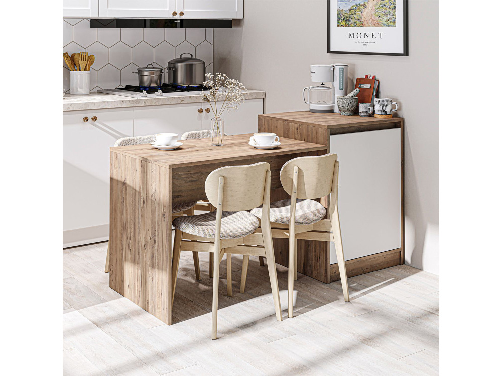 "2786" Wooden Kitchen Table - 160 x 60 x 85 cm - Beige