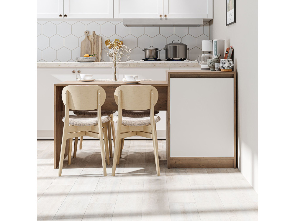 "2786" Wooden Kitchen Table - 160 x 60 x 85 cm - Beige