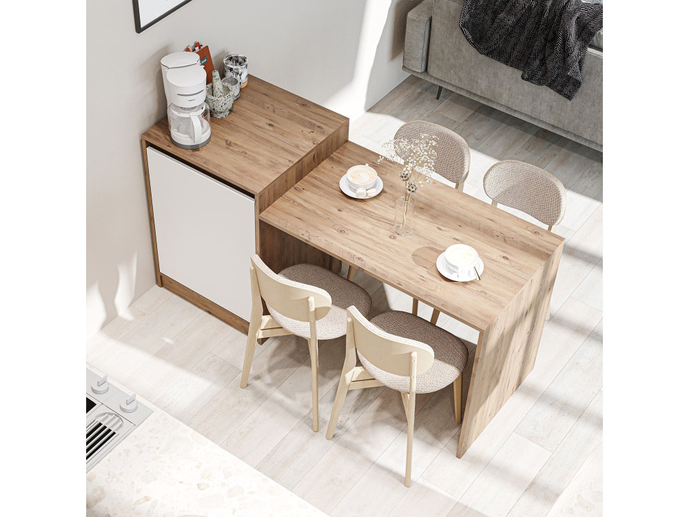 "2786" Wooden Kitchen Table - 160 x 60 x 85 cm - Beige