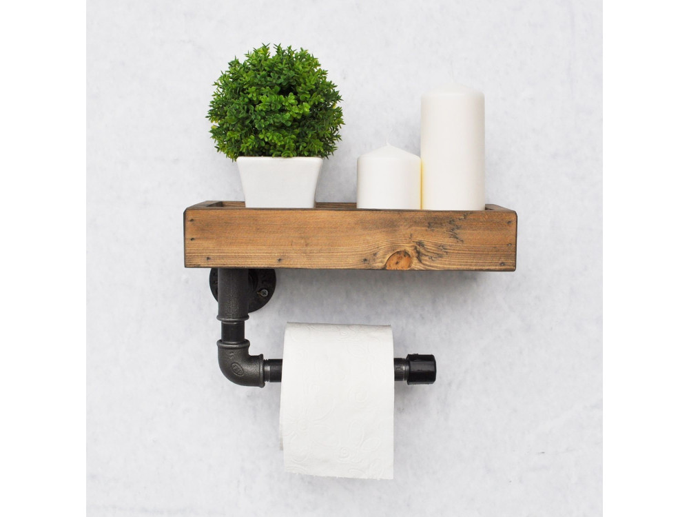 "Boruraf117" Wooden Pipe Rack - 28 x 14 x 16 cm - Brown