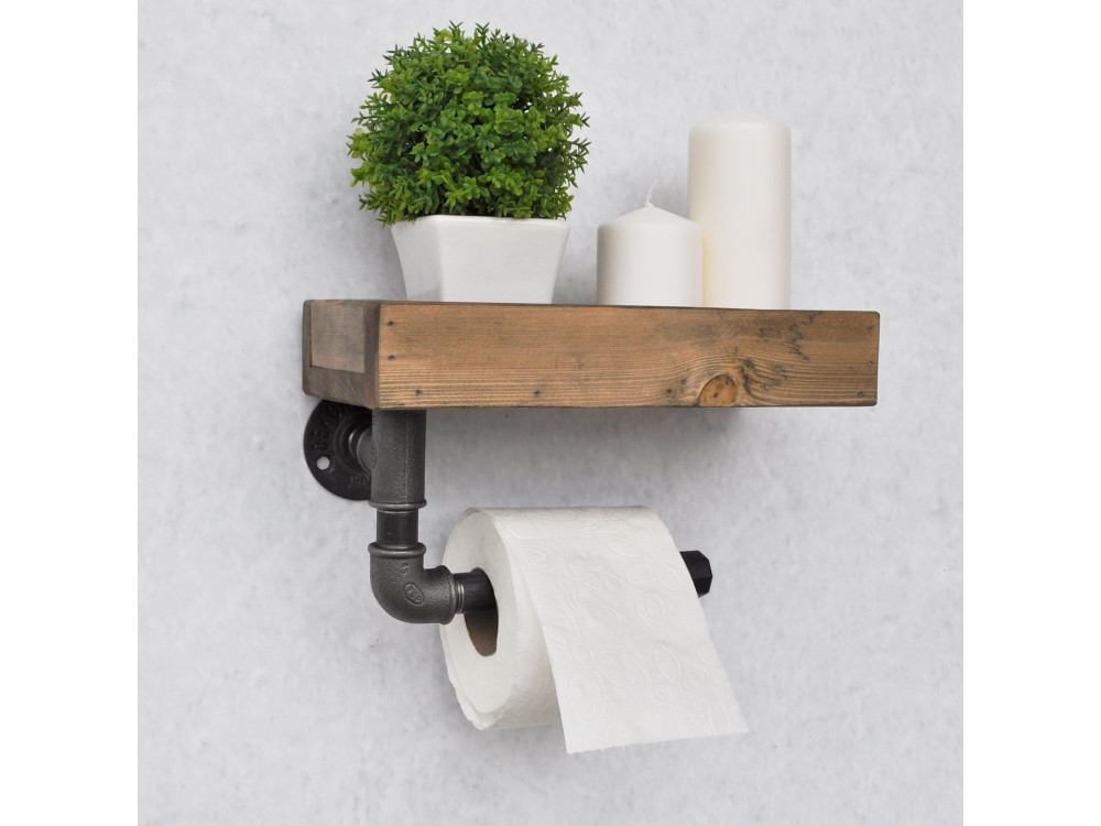 "Boruraf117" Wooden Pipe Rack - 28 x 14 x 16 cm - Brown