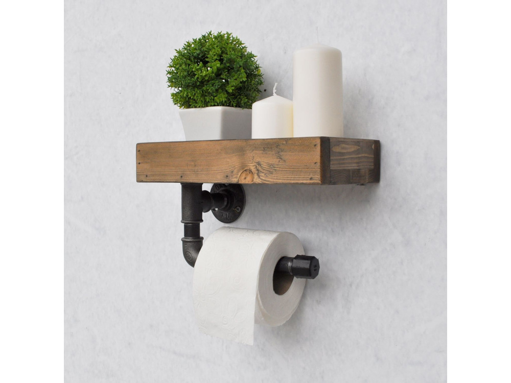 "Boruraf117" Wooden Pipe Rack - 28 x 14 x 16 cm - Brown