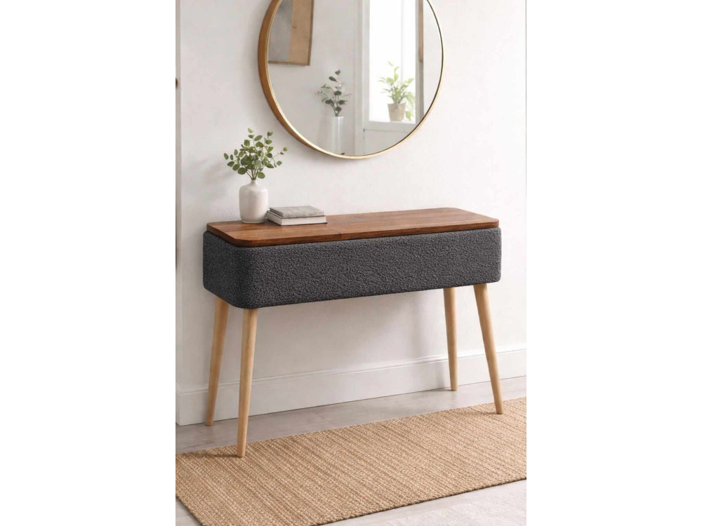 "Sole" Wooden Sideboard - 90 x 30 x 90 cm - Anthracite