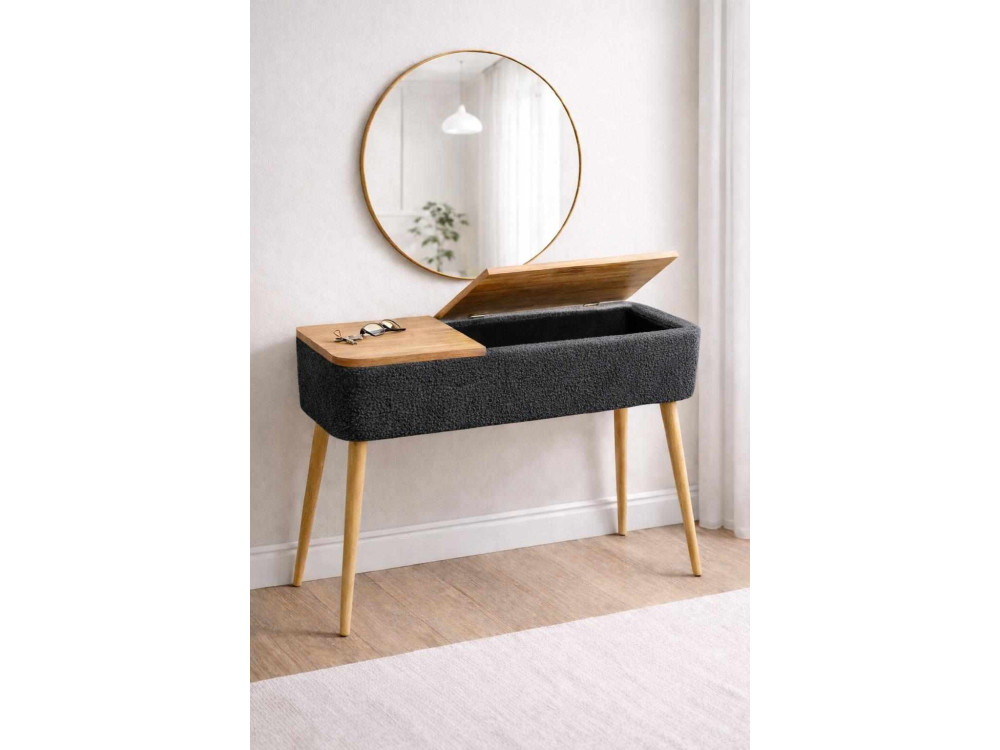 "Sole" Wooden Sideboard - 90 x 30 x 90 cm - Anthracite