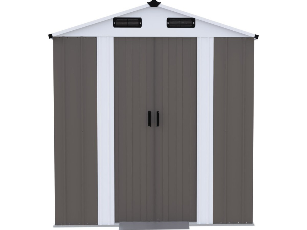 "Dallas II" Metal Garden Shed - 2.17 m² - Taupe
