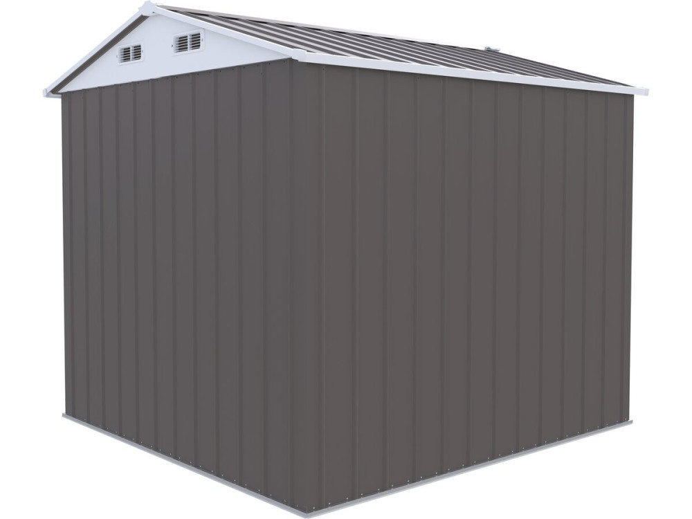 "Dallas" Metal Garden Shed - 4.12 m² - Taupe