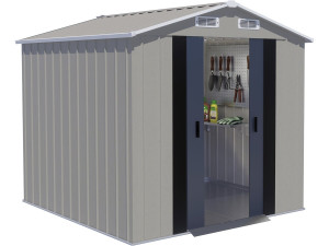 "Nebraska" Metal Garden Shed - 4.12 m² - Gray