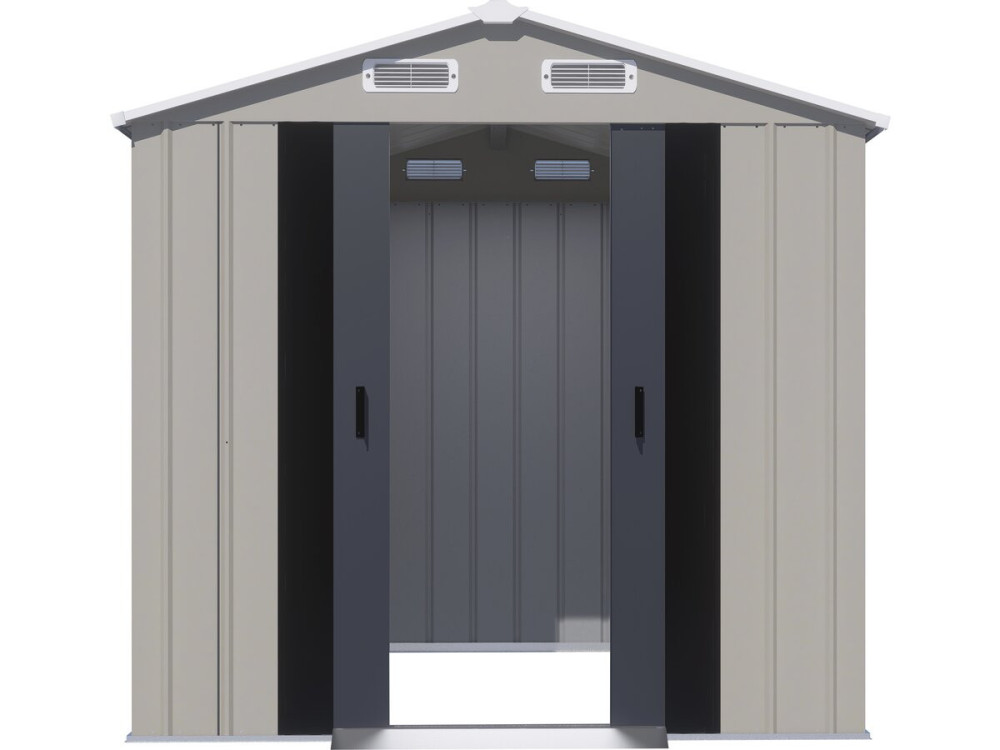 "Nebraska" Metal Garden Shed - 4.12 m² - Gray