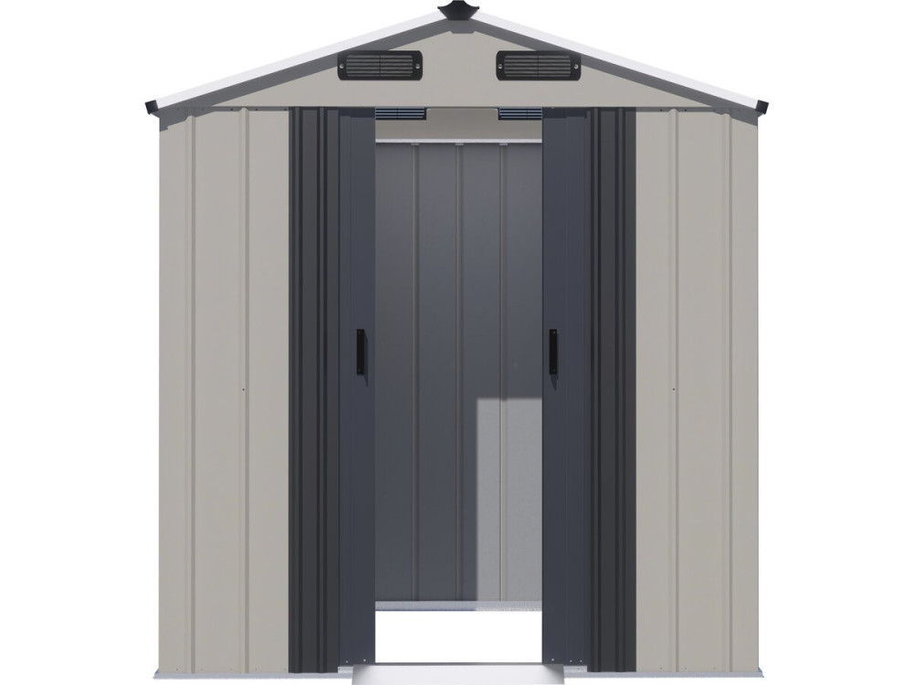 "Nebraska" Metal Garden Shed - 2.17 m² - Gray