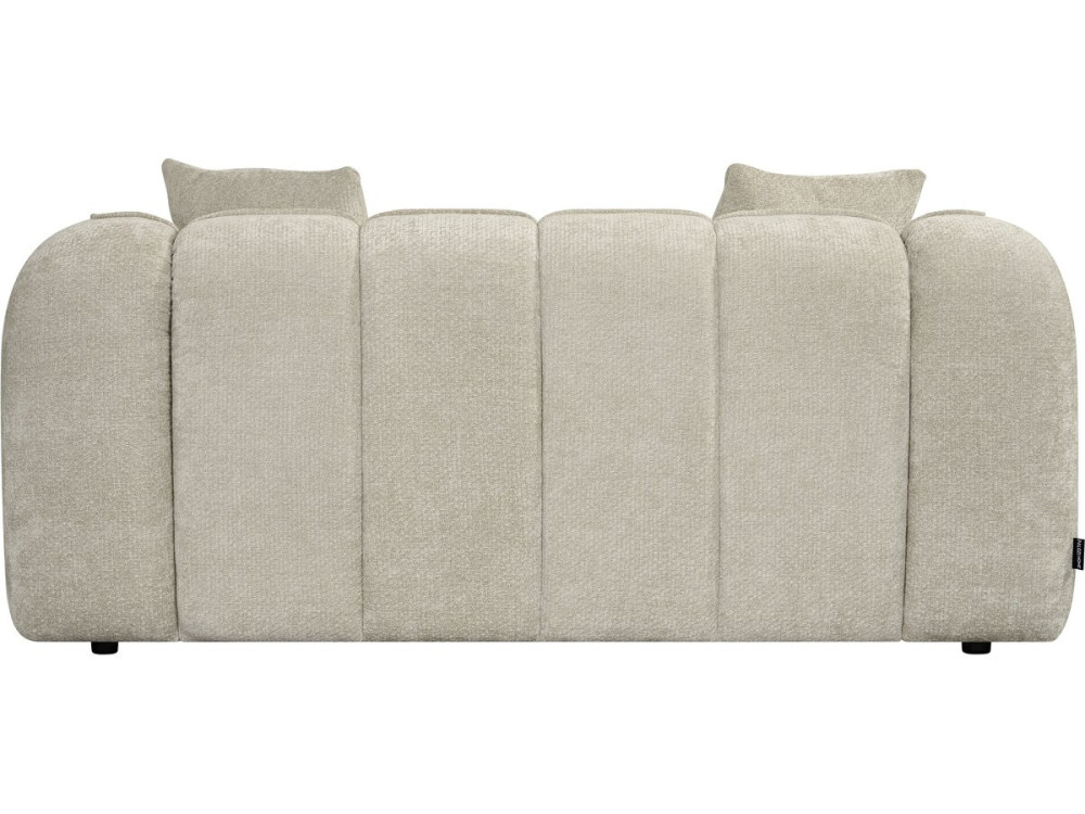 "Wagram" Fabric Bubble-Style Straight Sofa - 2-Seater - Beige