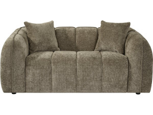 Straight "Bubble" Style Sofa in "Wagram" Fabric - 2-Seater - Brown
