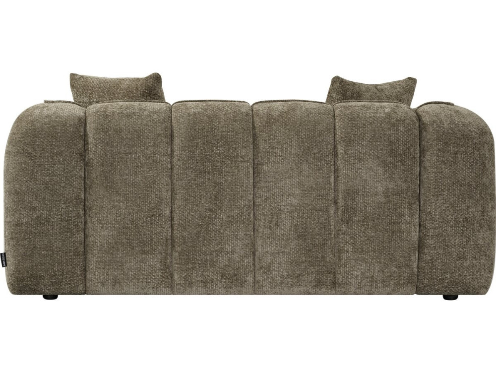 Straight "Bubble" Style Sofa in "Wagram" Fabric - 2-Seater - Brown