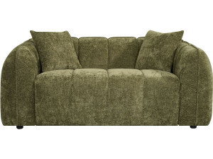 Straight "Bubble" Style Sofa in "Wagram" Fabric - 2-Seater - Green