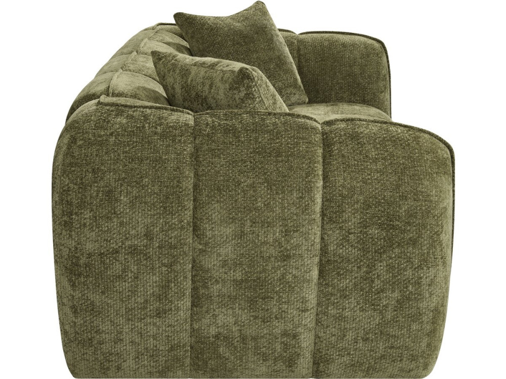 Straight "Bubble" Style Sofa in "Wagram" Fabric - 2-Seater - Green