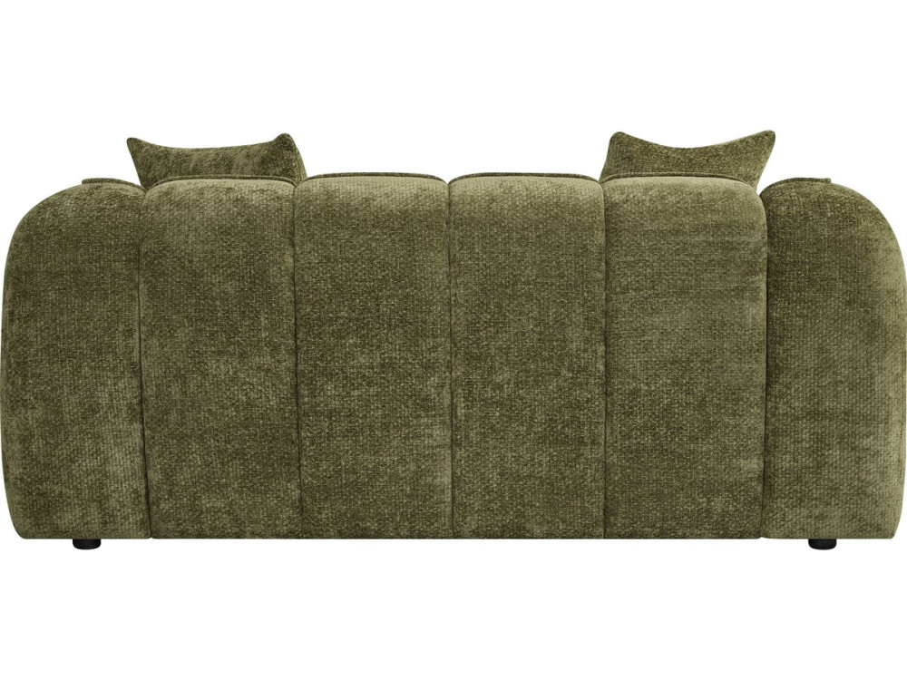 Straight "Bubble" Style Sofa in "Wagram" Fabric - 2-Seater - Green