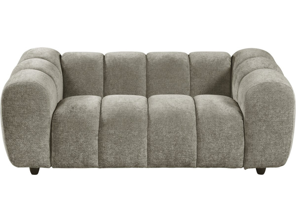 "Courcelles" Fabric Bubble-Style Straight Sofa - 2-Seater - Brown