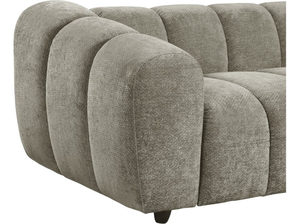 "Courcelles" Fabric Bubble-Style Straight Sofa - 2-Seater - Brown