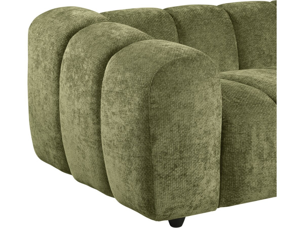 "Courcelles" Fabric Bubble-Style Straight Sofa - 2-Seater - Green
