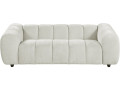 "Courcelles" Fabric Bubble-Style Straight Sofa - 2-Seater - Green - Beige
