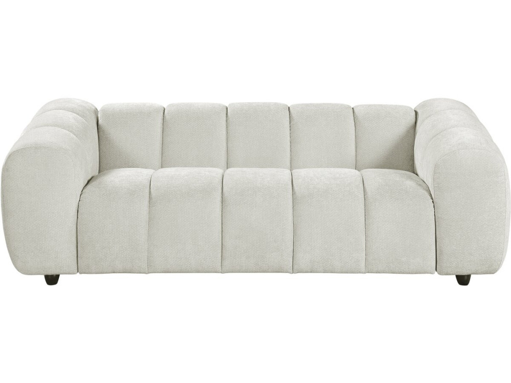 "Courcelles" Fabric Bubble-Style Straight Sofa - 3-Seater - Beige