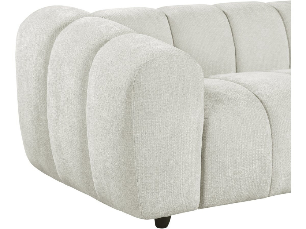 "Courcelles" Fabric Bubble-Style Straight Sofa - 3-Seater - Beige